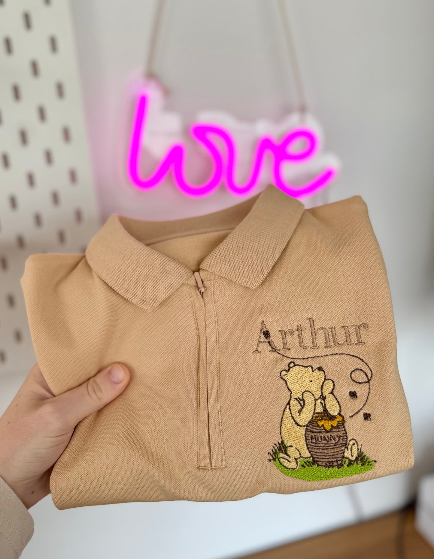 Hunny Bear Polo and Short Set - Embroidery Personalised
