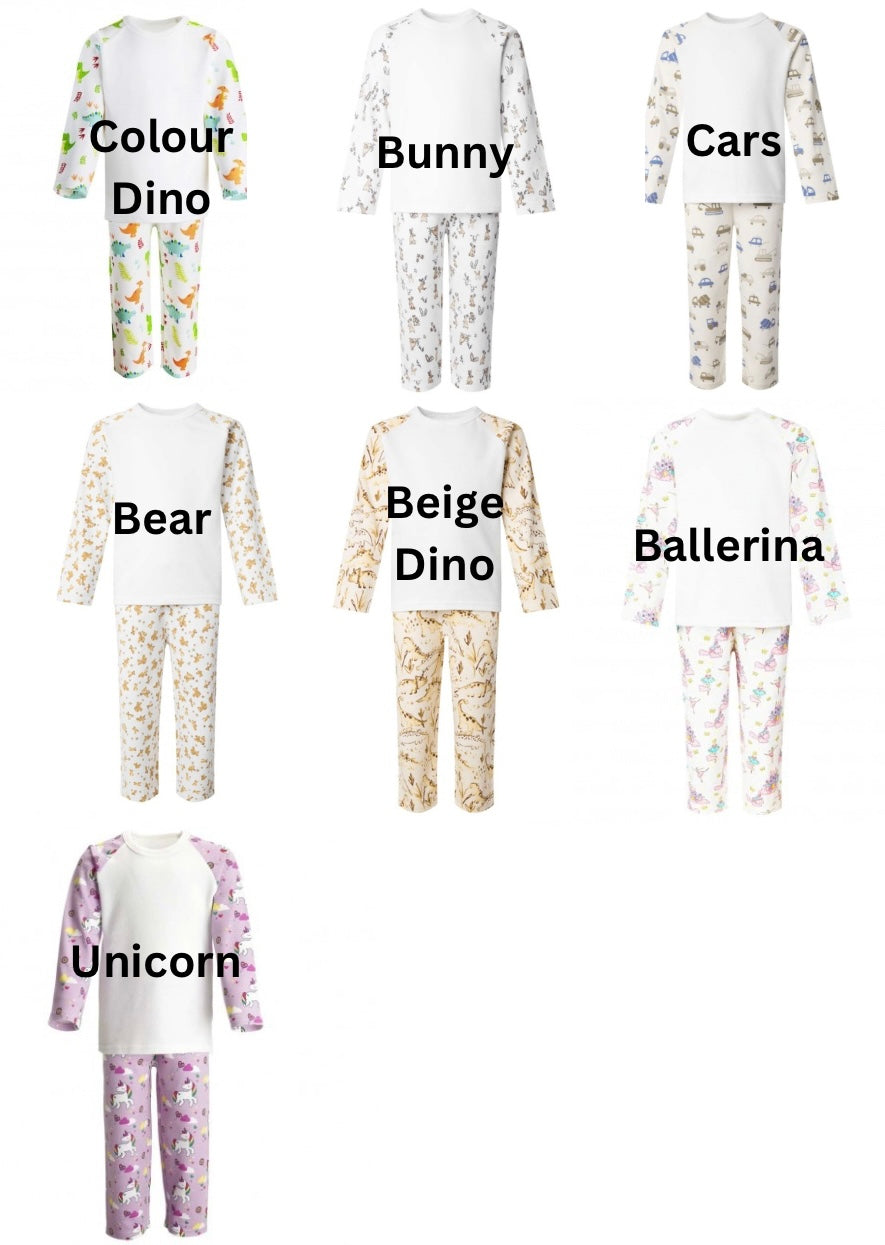 Unicorn Personalised Kids Age Birthday Pyjamas - Embroidered