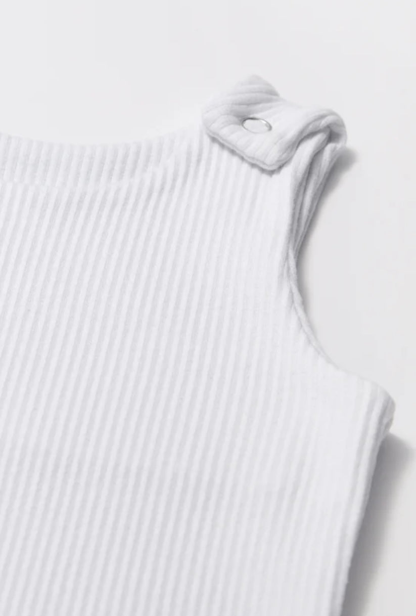 Sea Shell Ribbed Cotton Dungarees - Personalised Embroidered