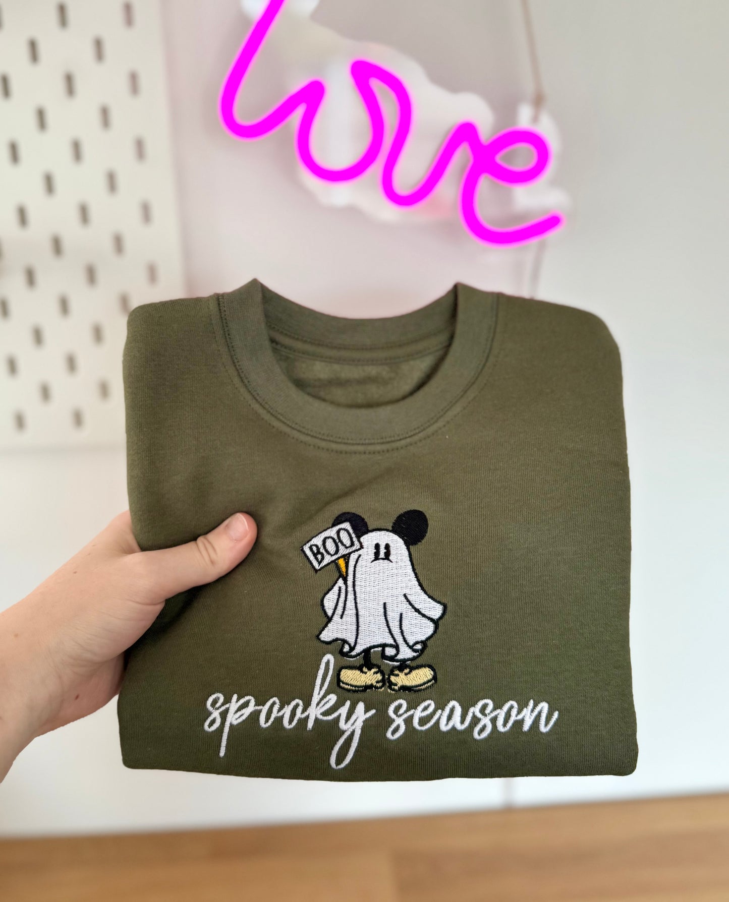 Spooky Season Mouse Children's Sweatshirt - Embroidered