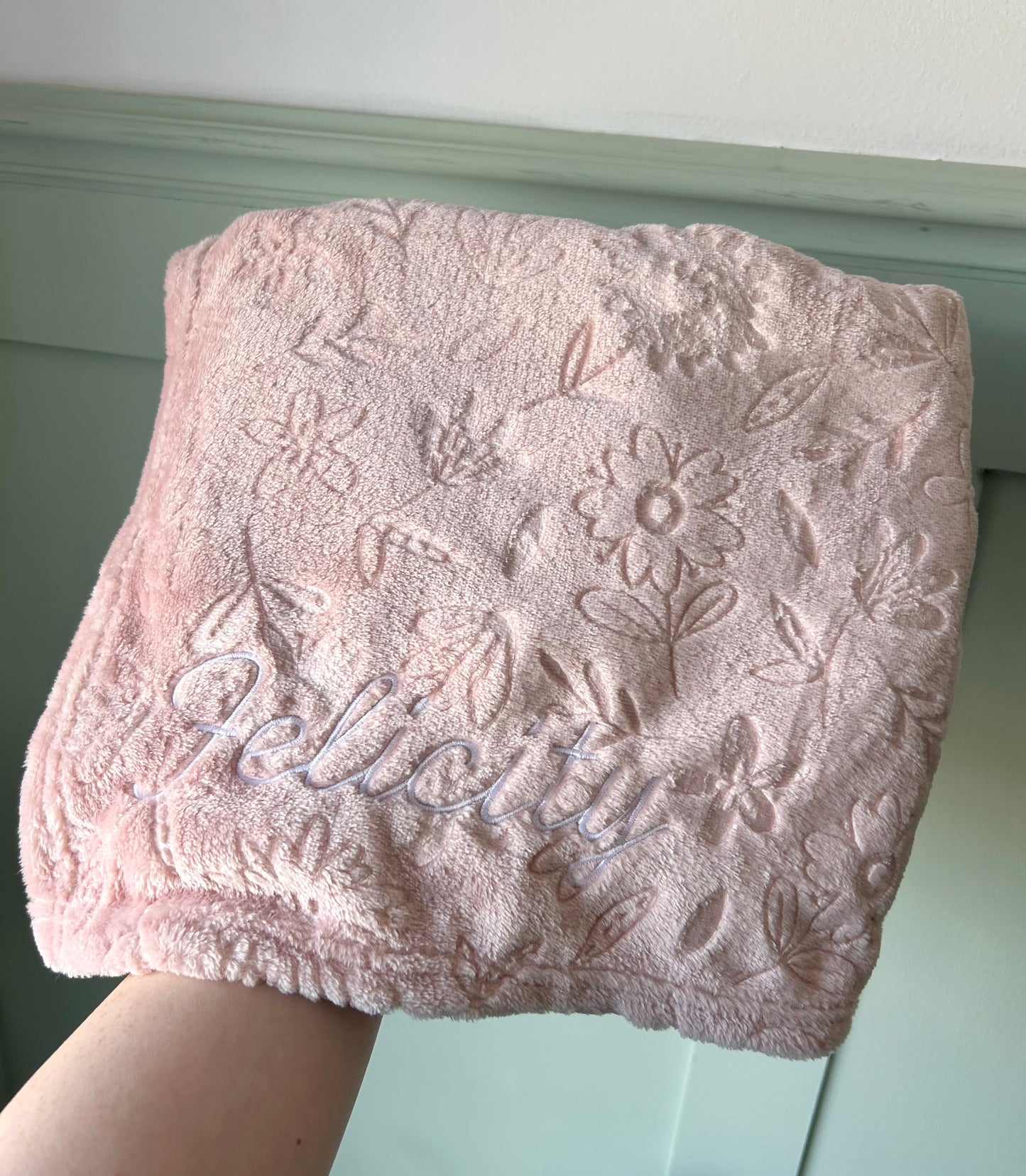 Personalised Imprinted Fleece Blanket - Embroidered