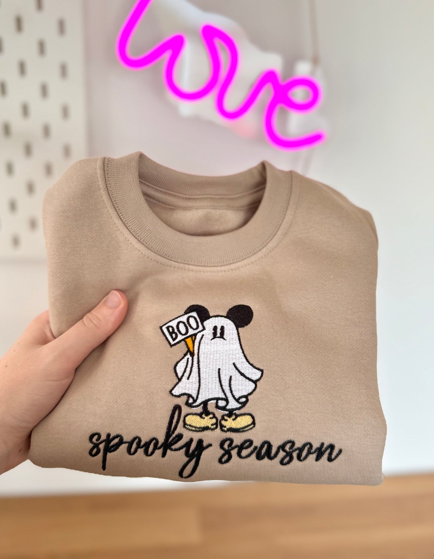 Spooky Season Mouse Children's Sweatshirt - Embroidered