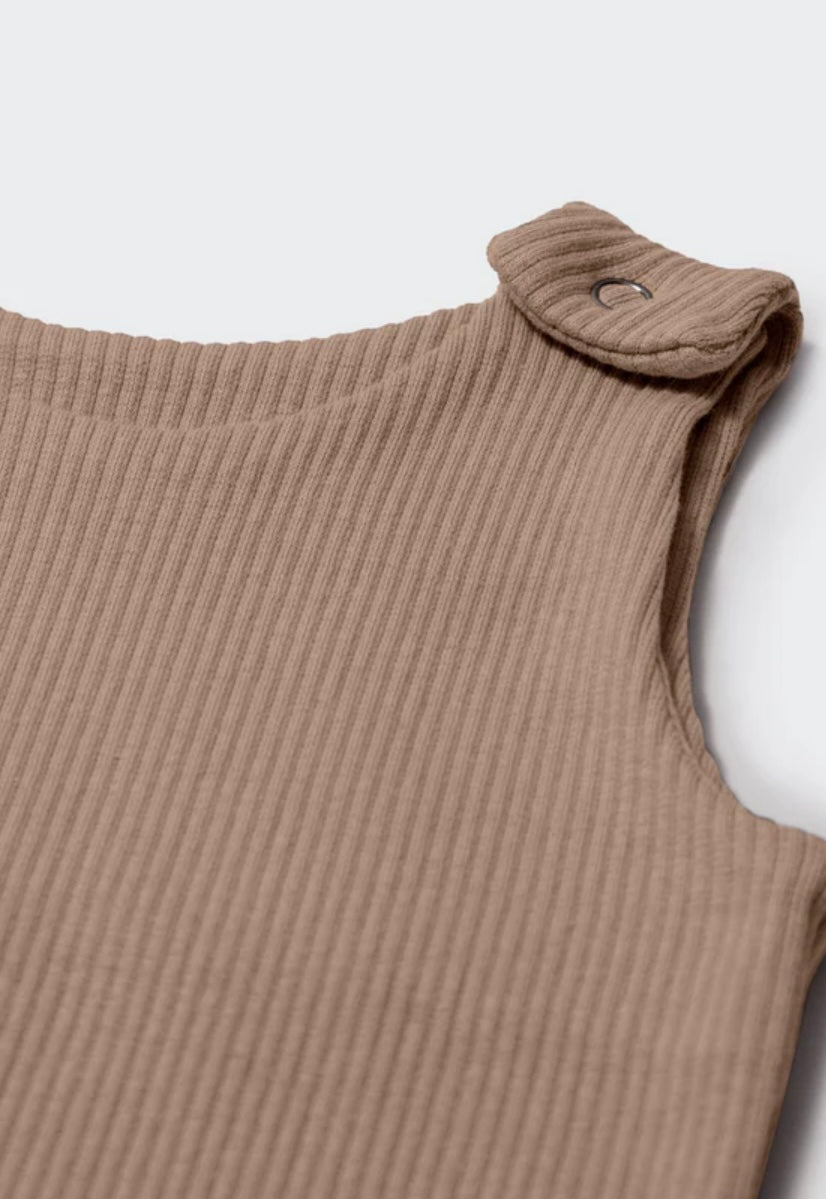 Sea Shell Ribbed Cotton Dungarees - Personalised Embroidered