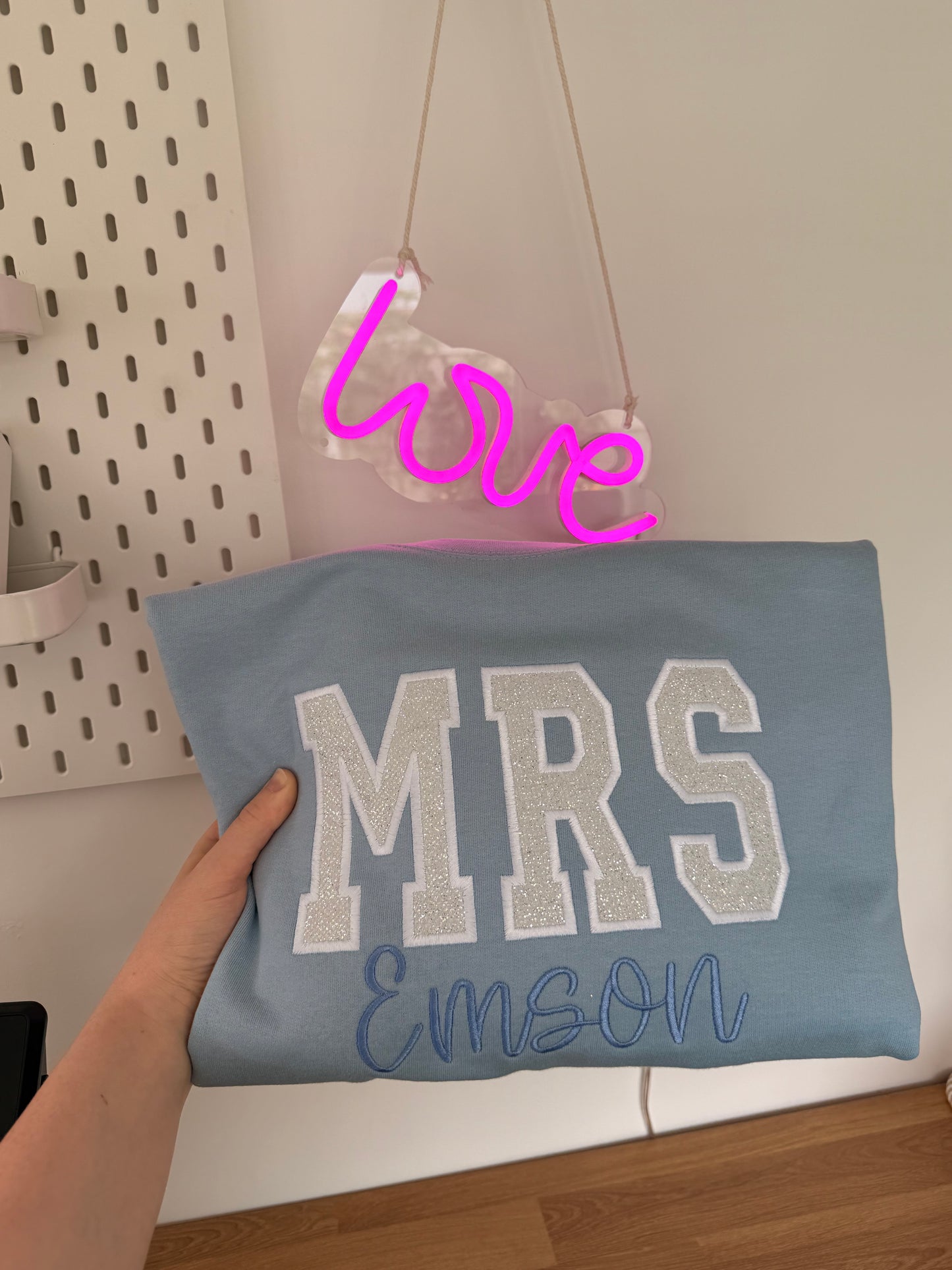 MRS Wedding Dress Keepsake Jumper | Personalised Wedding Dress Sweatshirt