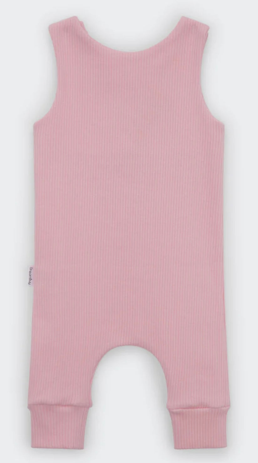 Sea Shell Ribbed Cotton Dungarees - Personalised Embroidered