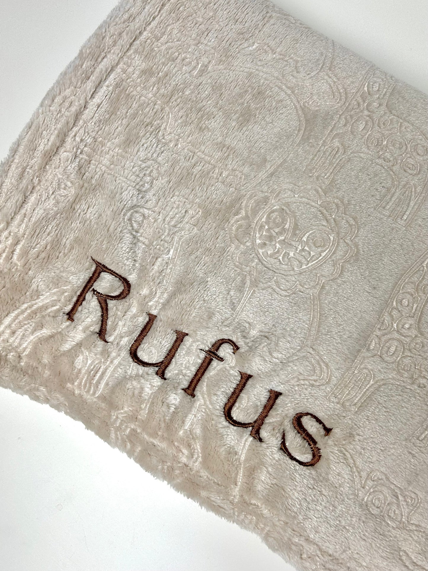 Personalised Imprinted Fleece Blanket - Embroidered