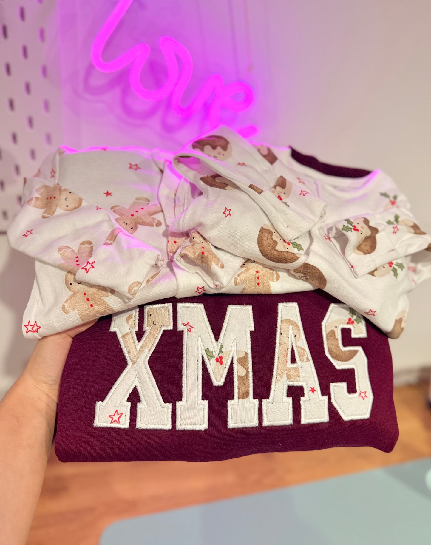 Personalised Appliqué Jumper in Straight Font - Keepsake Embroidered with Clothing