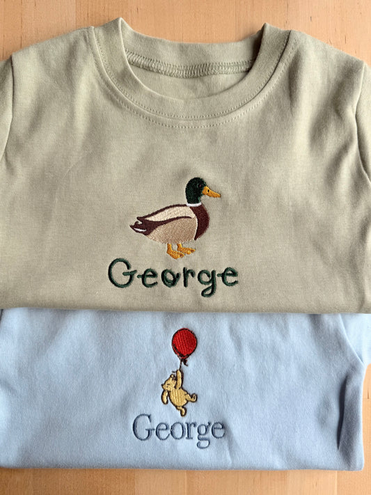 Personalised Children's T-shirt - Summer Options - Embroidered