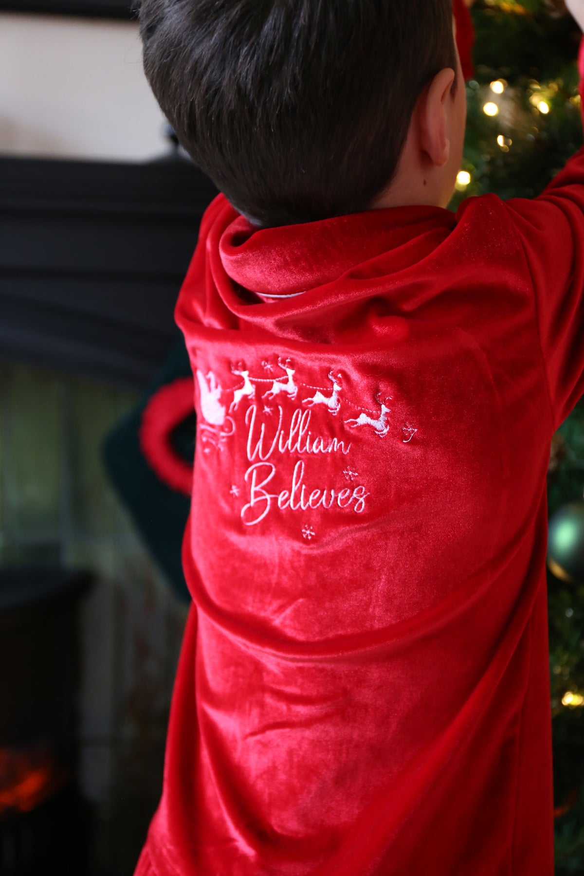 Red Velvet Pyjamas - Children's Personalised