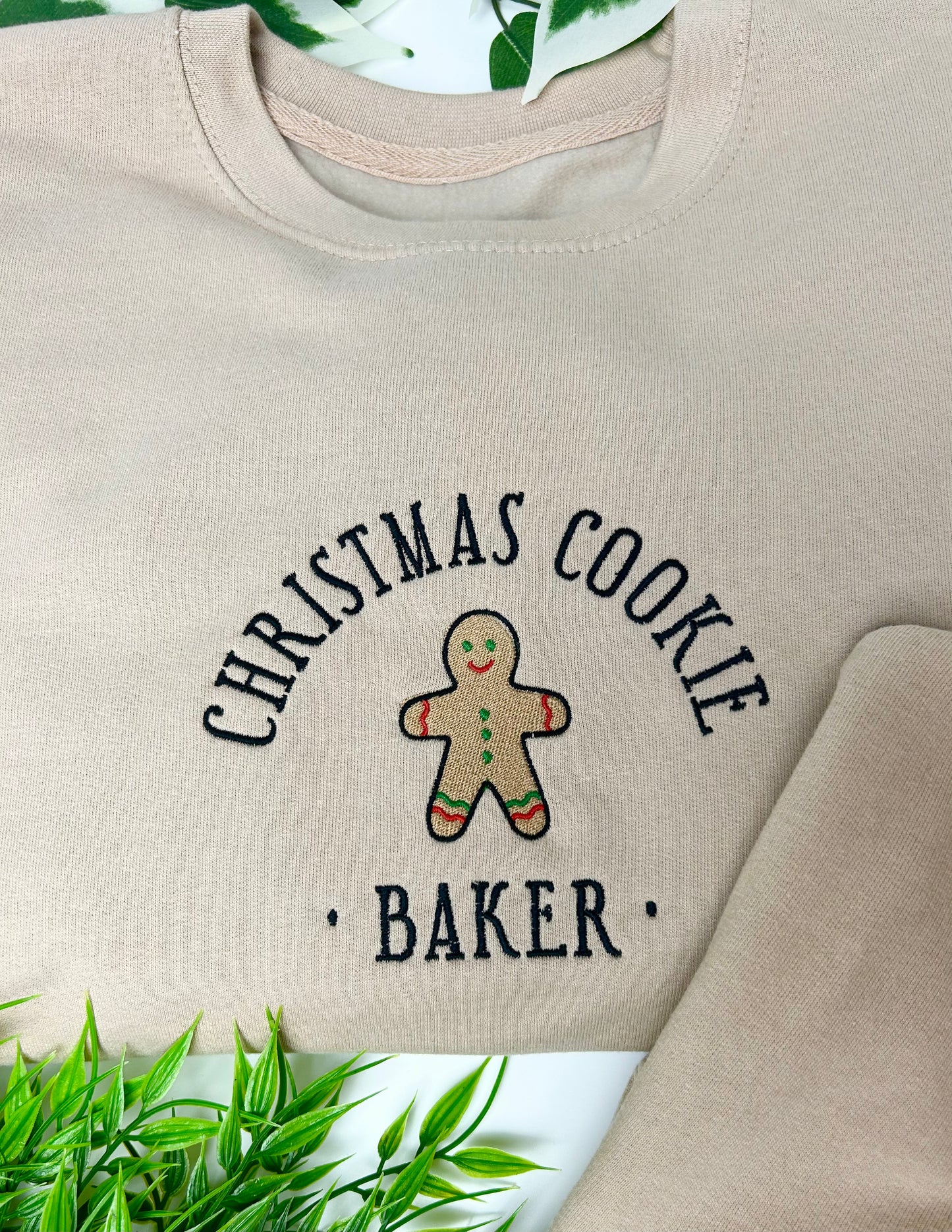 Adult Christmas Cookie (Matching Child’s Version) Embroidered Sweatshirt