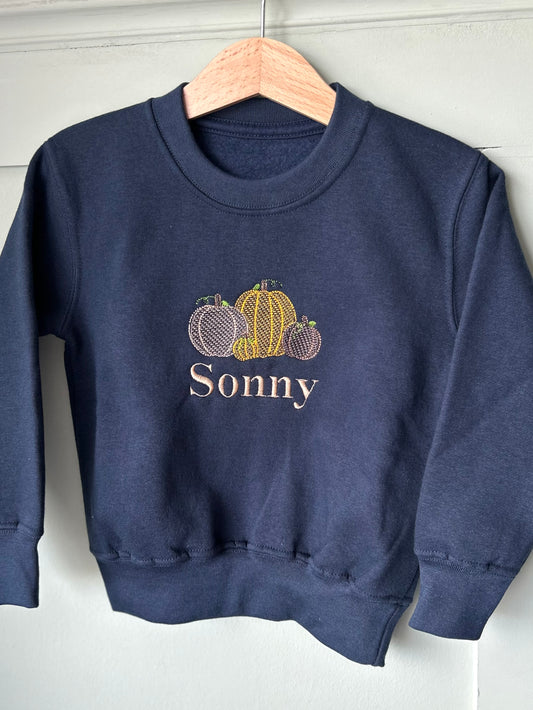 Pumpkin Personalised Children's Sweatshirt