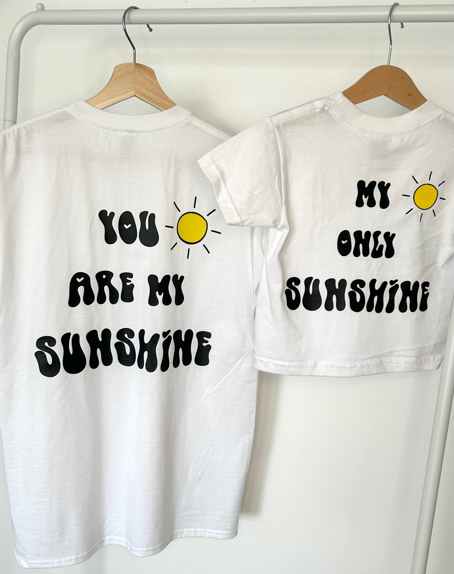 Children's ‘My Only Sunshine’ Mini Me Matching T-Shirt