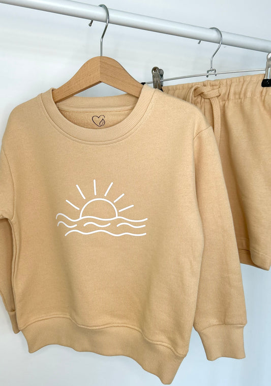 Sunset Children's Oversized Sweatshirt and Short Set