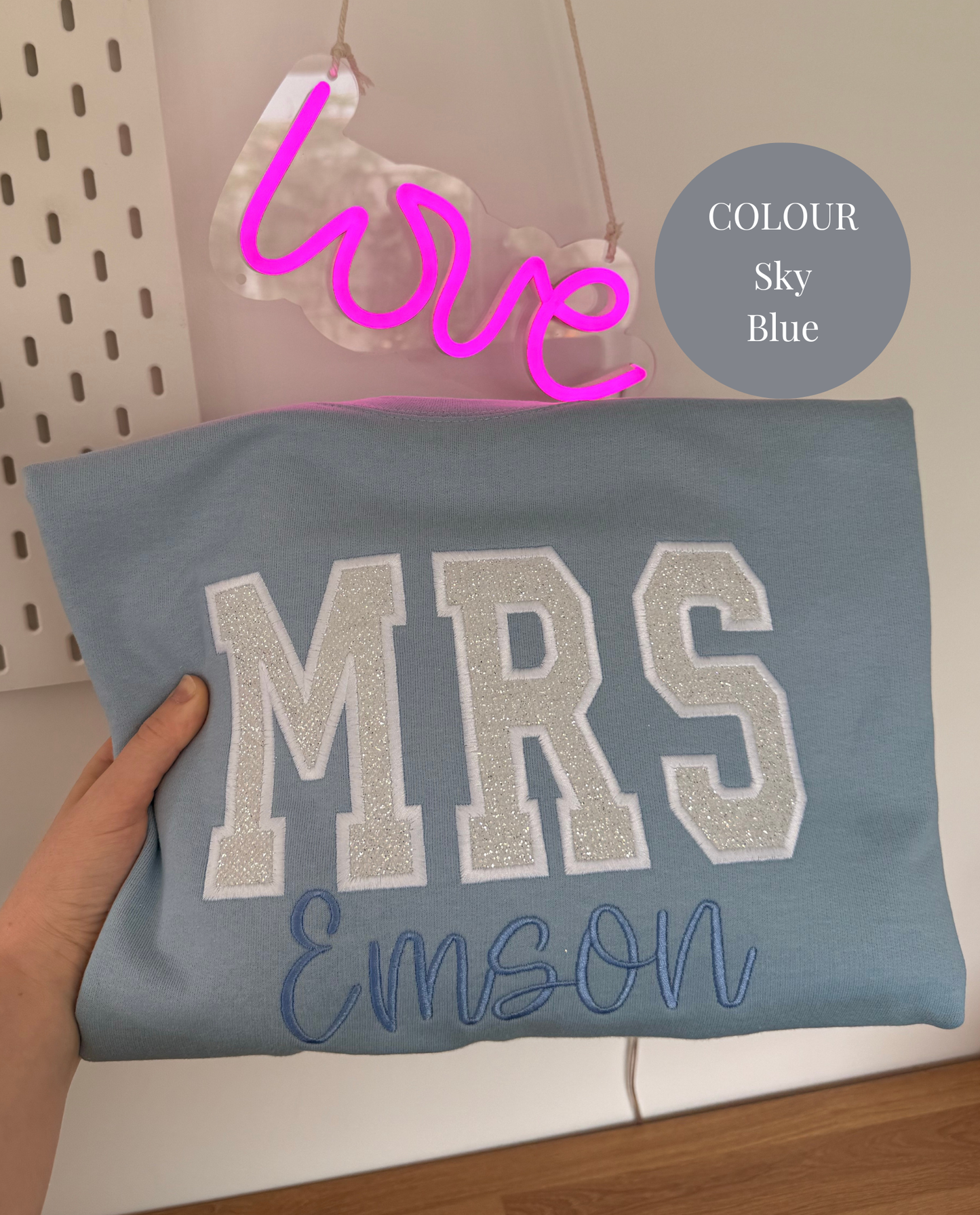 MRS Wedding Dress Keepsake Jumper | Personalised Wedding Dress Sweatshirt