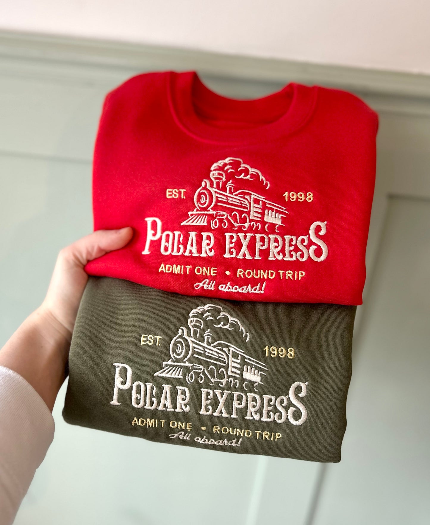 Adult Christmas Vintage Style Jumpers - 4 Design Options - Gingerbread Bakery - Polar Express