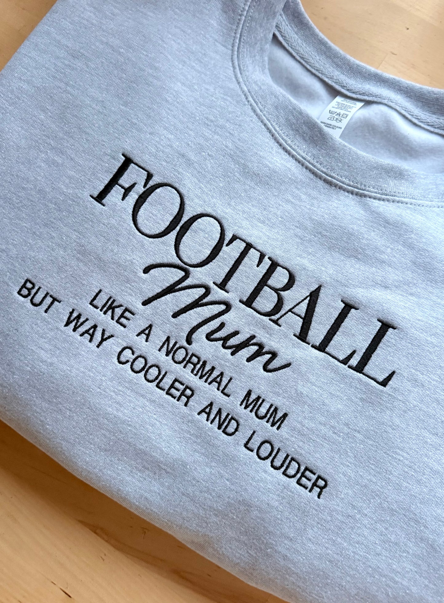 Football Mum Adult Jumper - Sleeve Personalisation
