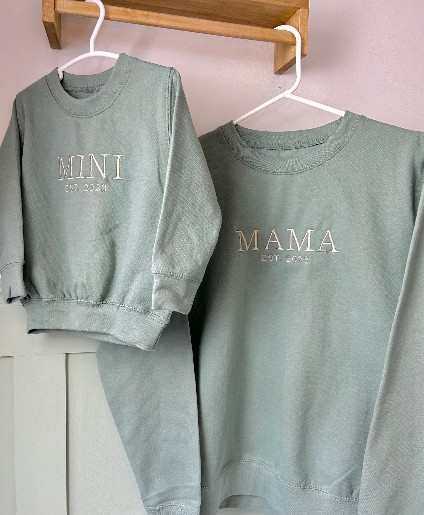 Personalised Date 'Mini' Matching Sweatshirt Toddler / Children's - Embroidered