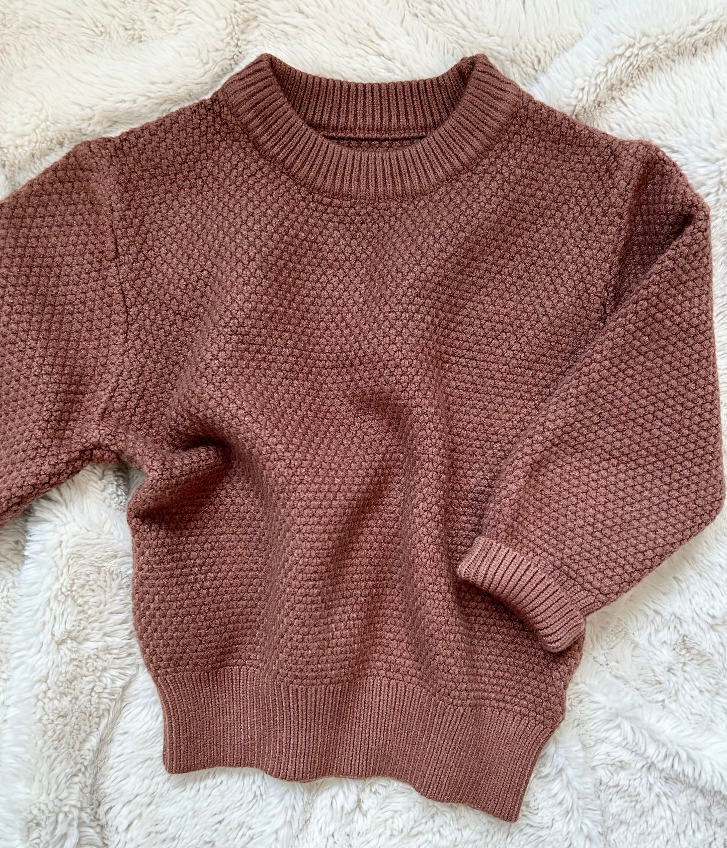 Children's Knitted Coffee Jumper - Personalisation Available