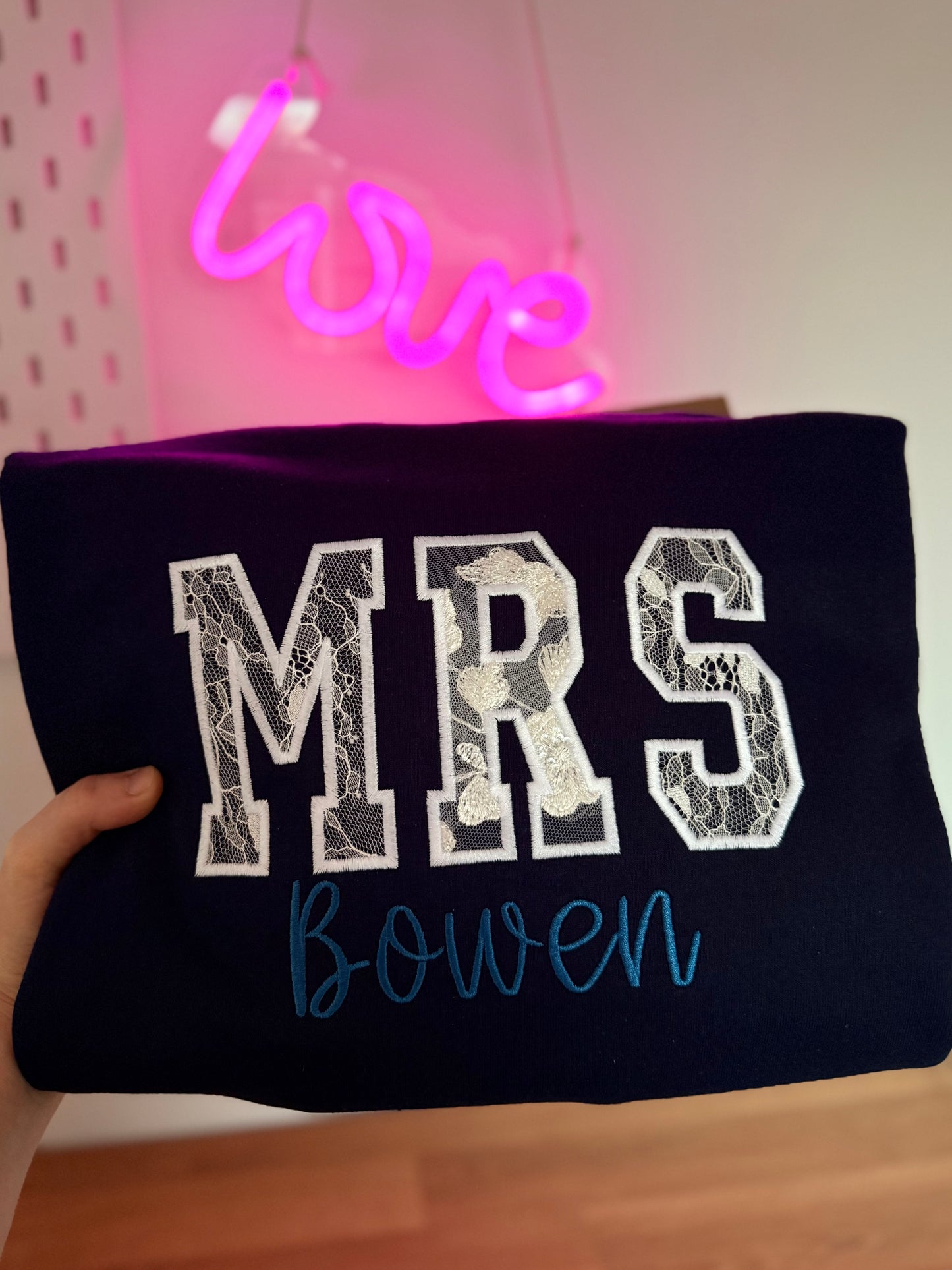 MRS Wedding Dress Keepsake Jumper | Personalised Wedding Dress Sweatshirt
