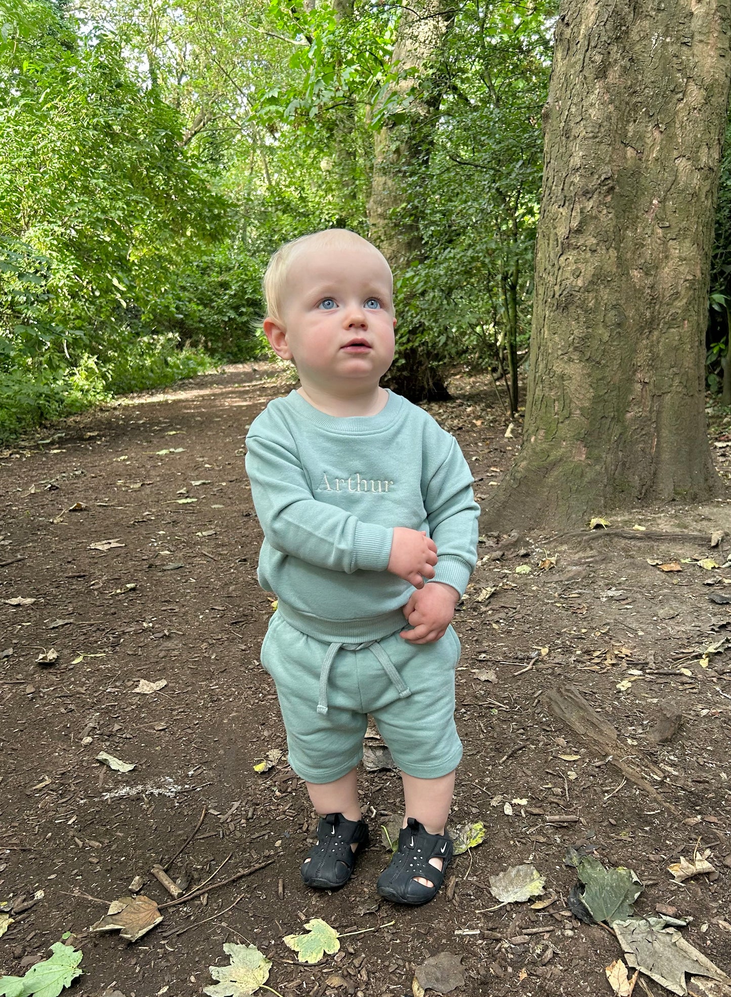 Personalised Baby and Children's Oversized Sweatshirt and Short Set - Embroidered