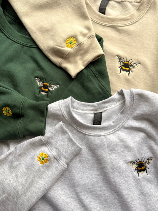The Bumblebee Sweatshirt | Adult Embroidered Sweatshirt