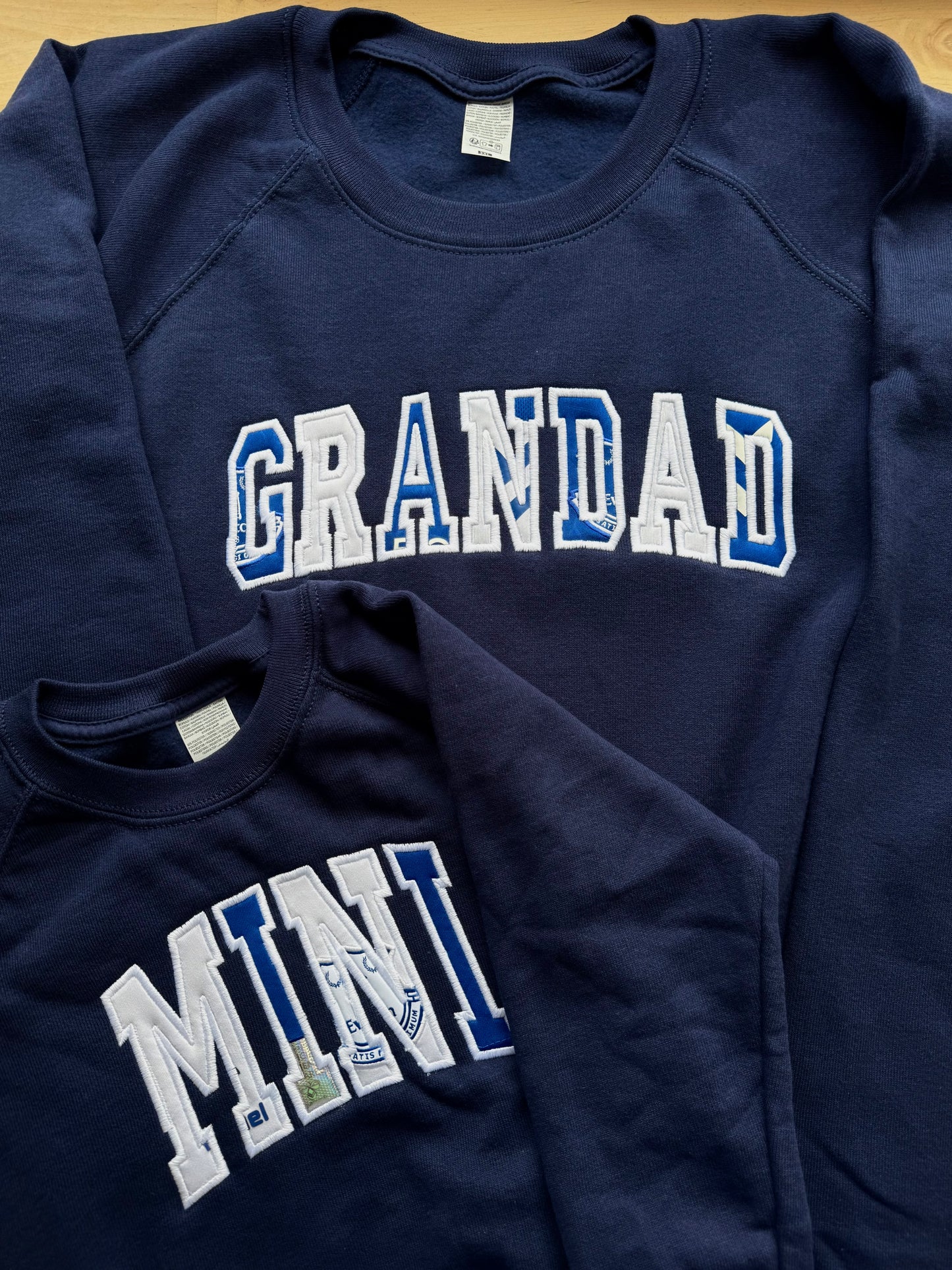 Personalised Appliqué Sweatshirt in Curved Font - Keepsake Embroidered with Clothing
