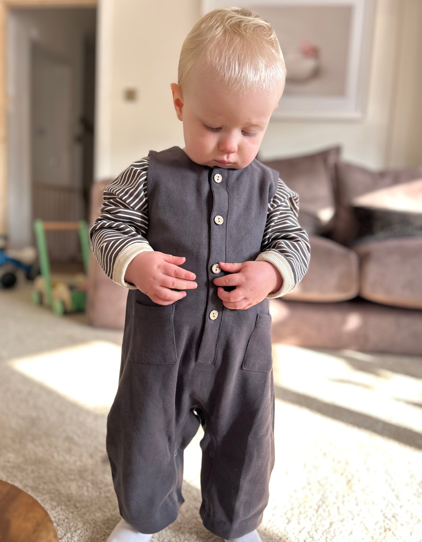 Baby & Toddler Charcoal Dungarees