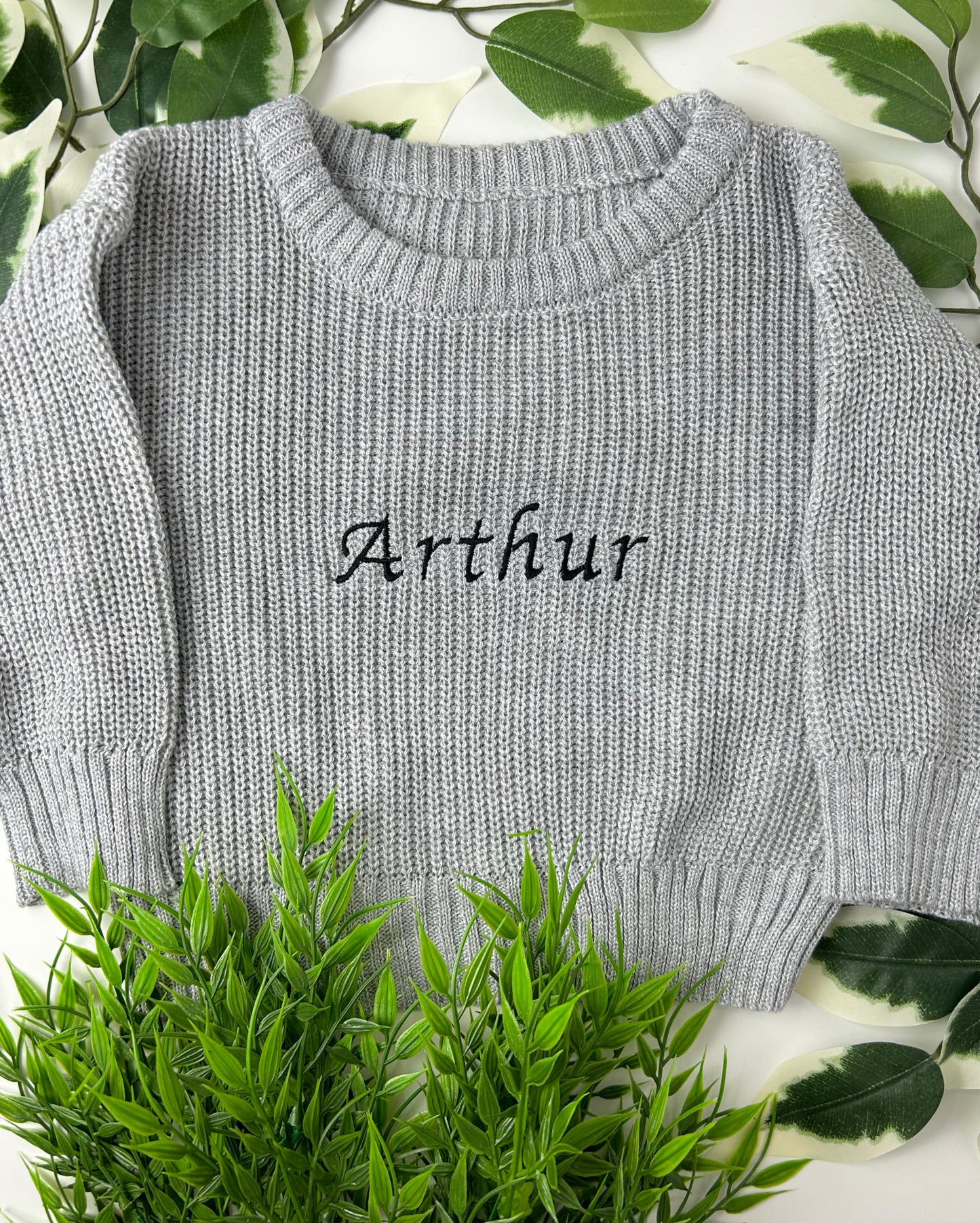 Personalised Baby/Toddler Knitted Sweater Pullover