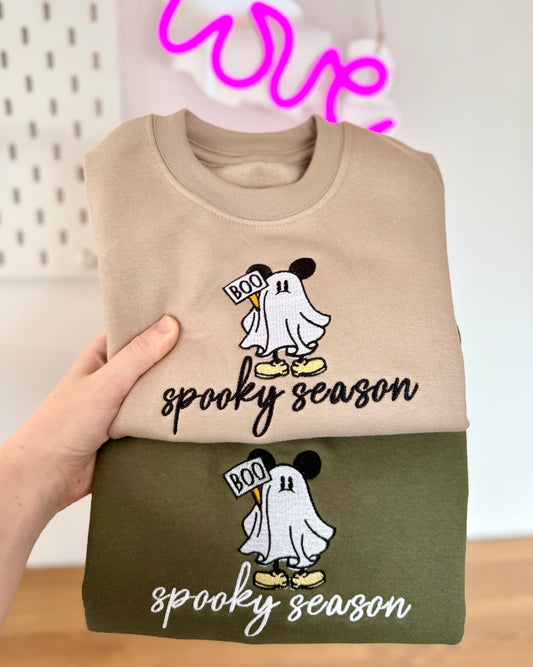 Spooky Season Mouse Children's Sweatshirt - Embroidered