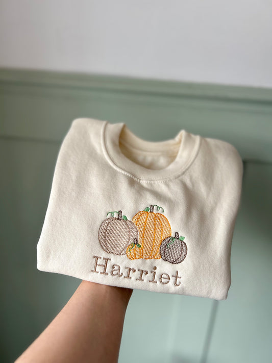 Pumpkin Personalised Children's Sweatshirt