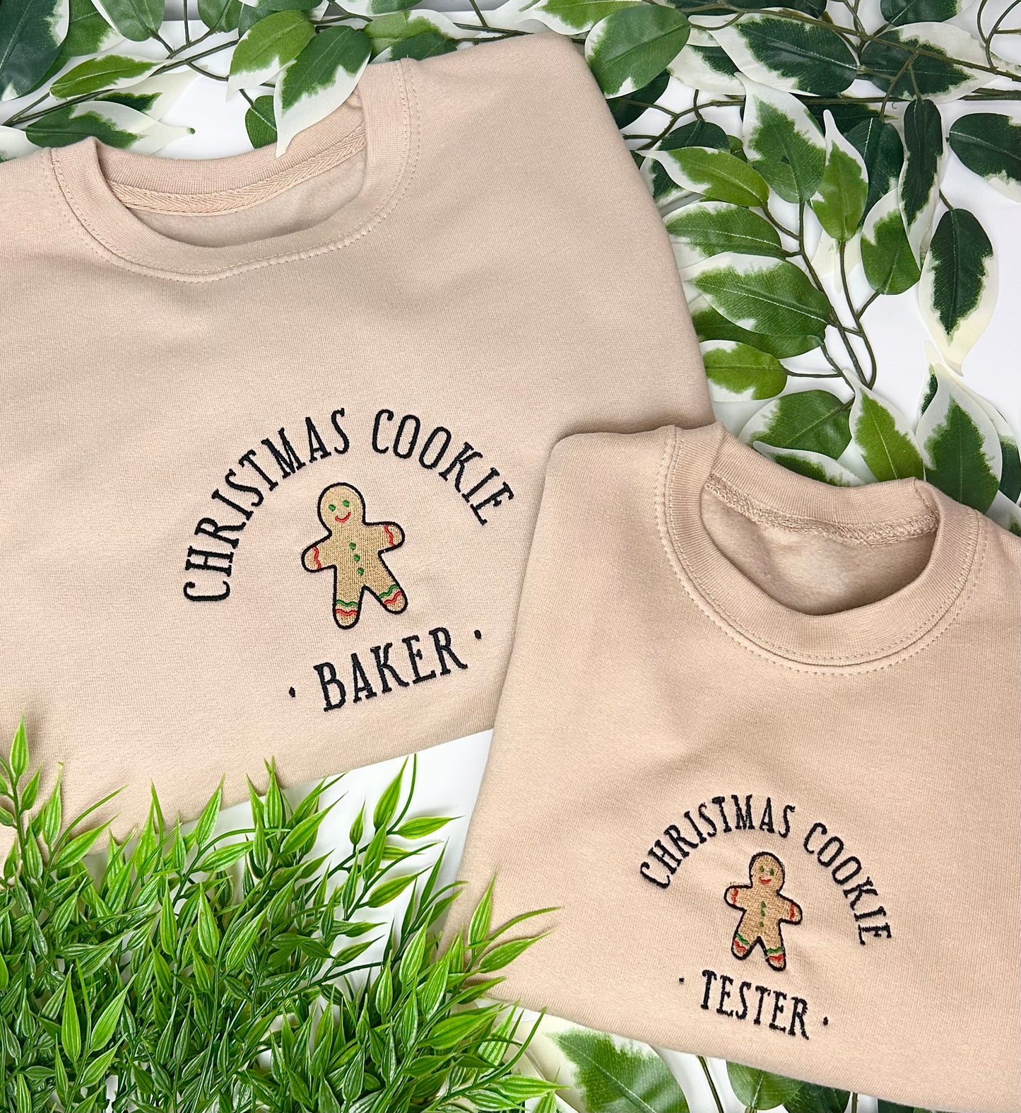 Adult Christmas Cookie (Matching Child’s Version) Embroidered Sweatshirt