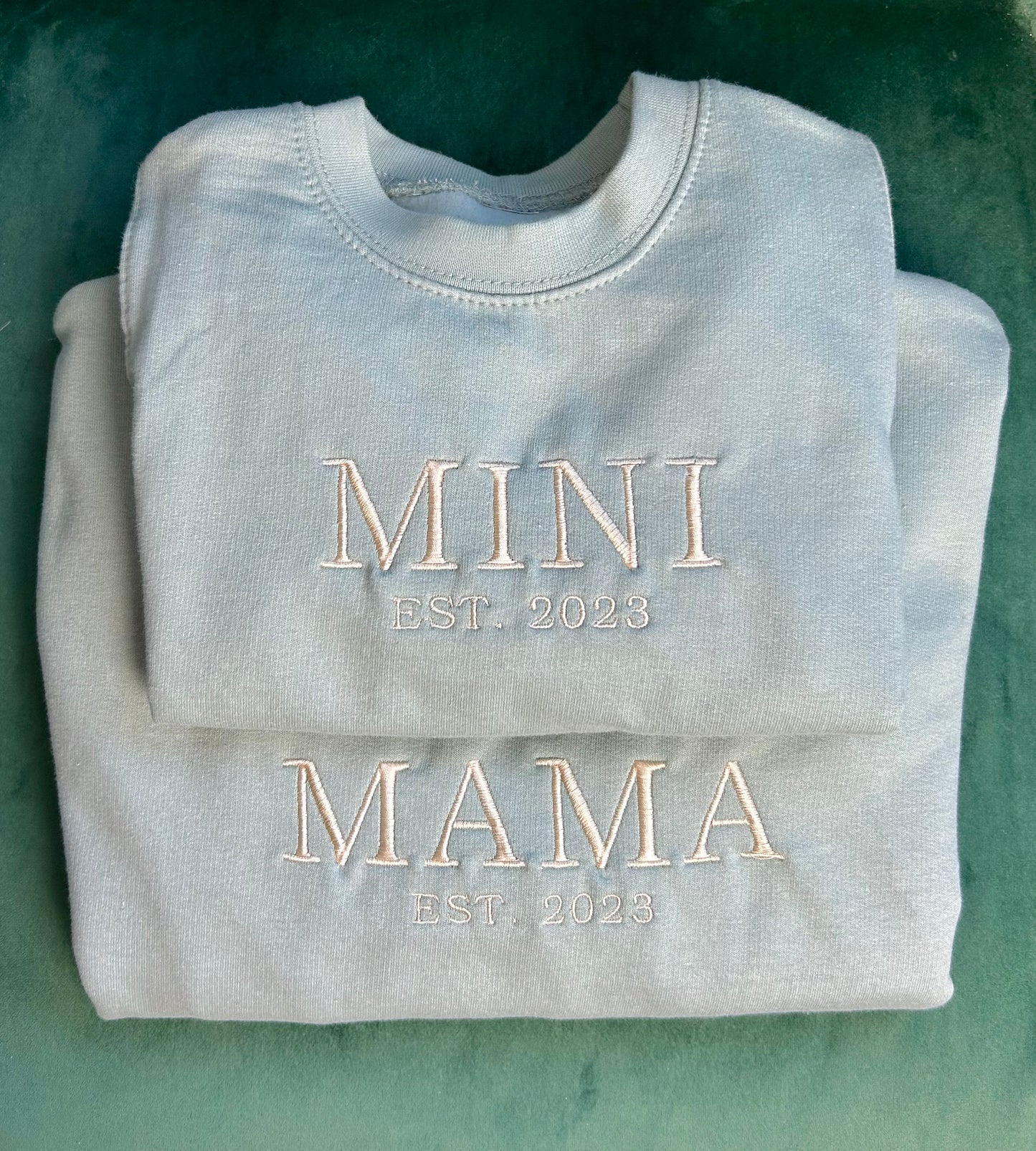 Personalised Date 'Mini' Matching Sweatshirt Toddler / Children's - Embroidered