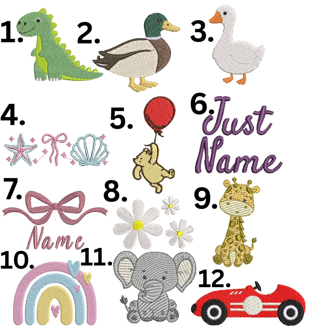 OLDER KIDS Personalised Children's T-shirt - Summer Options - Embroidered