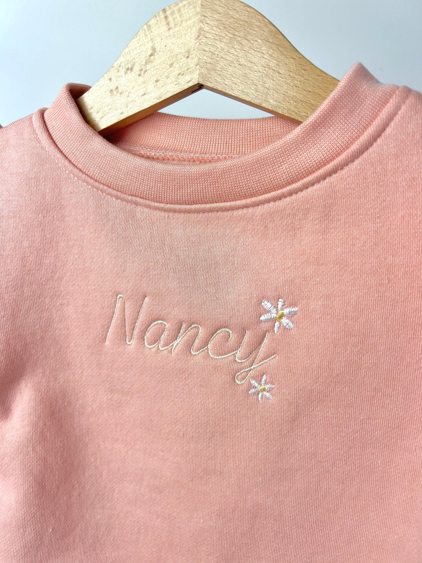 Personalised Children's Frill Shoulder Sweatshirt - Embroidered