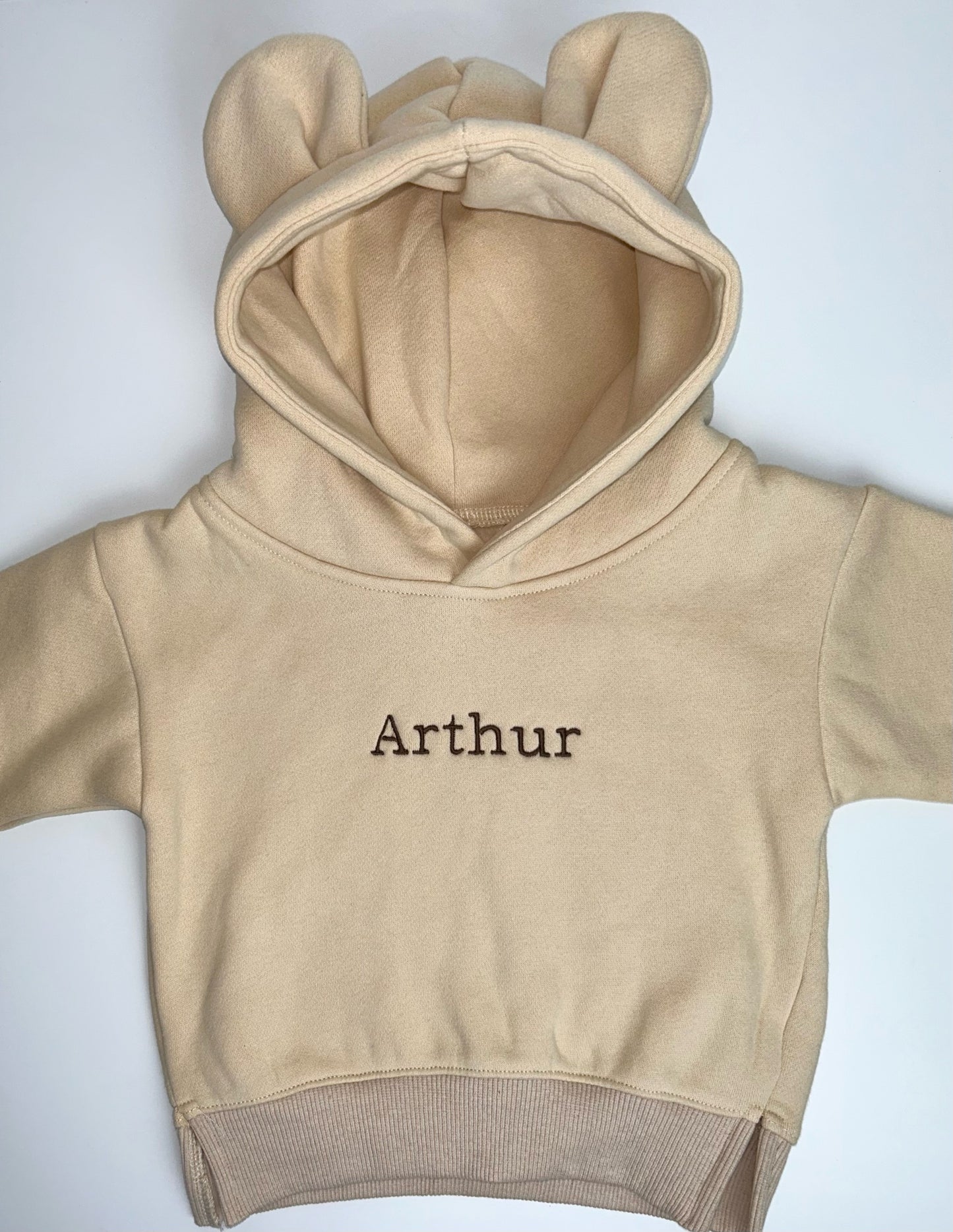 Personalised Baby and Toddler Bear Ear Hoodie - Embroidered