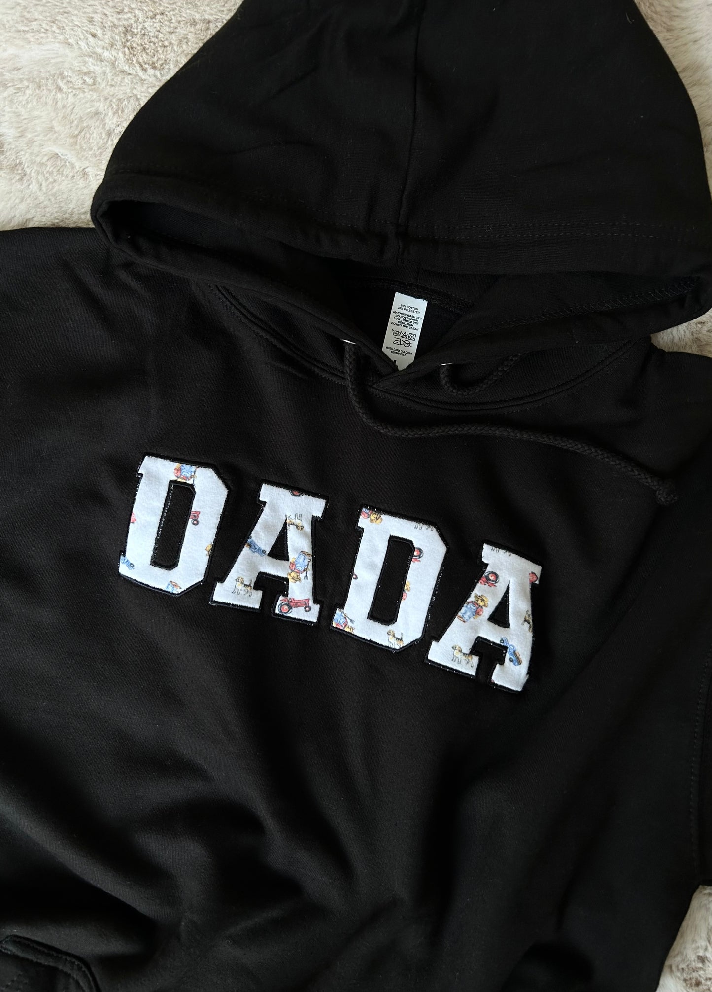 Personalised Appliqué Baby Clothes , Keepsake Mama / Nana / Love / Dada Hoodie - Embroidered