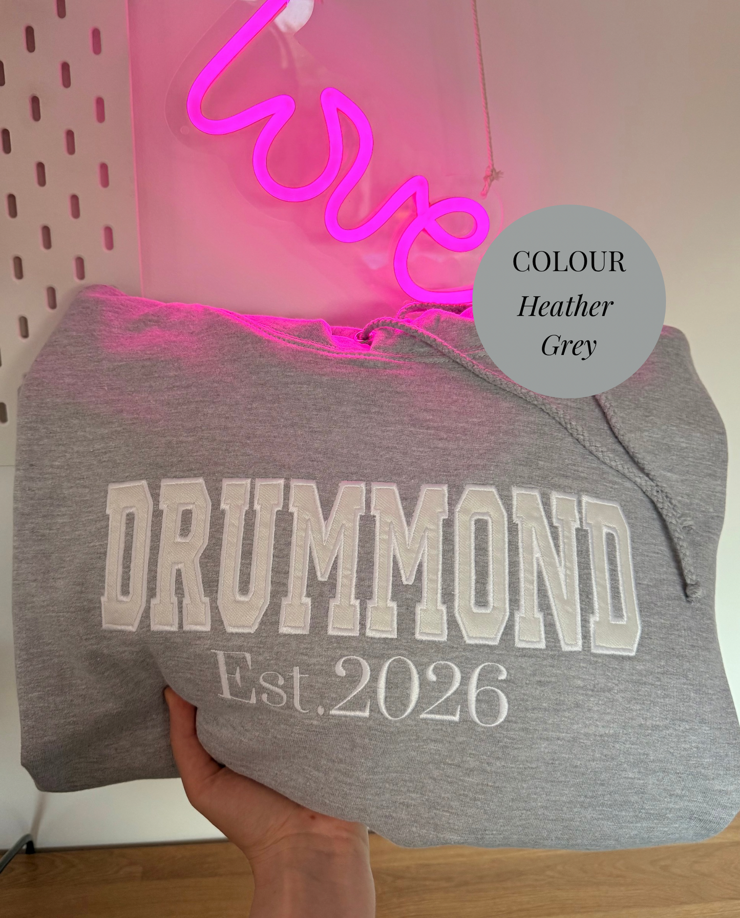 Custom Wedding Dress Keepsake Jumper | Personalised Appliqué Sweatshirt (Up to 9 Letters)