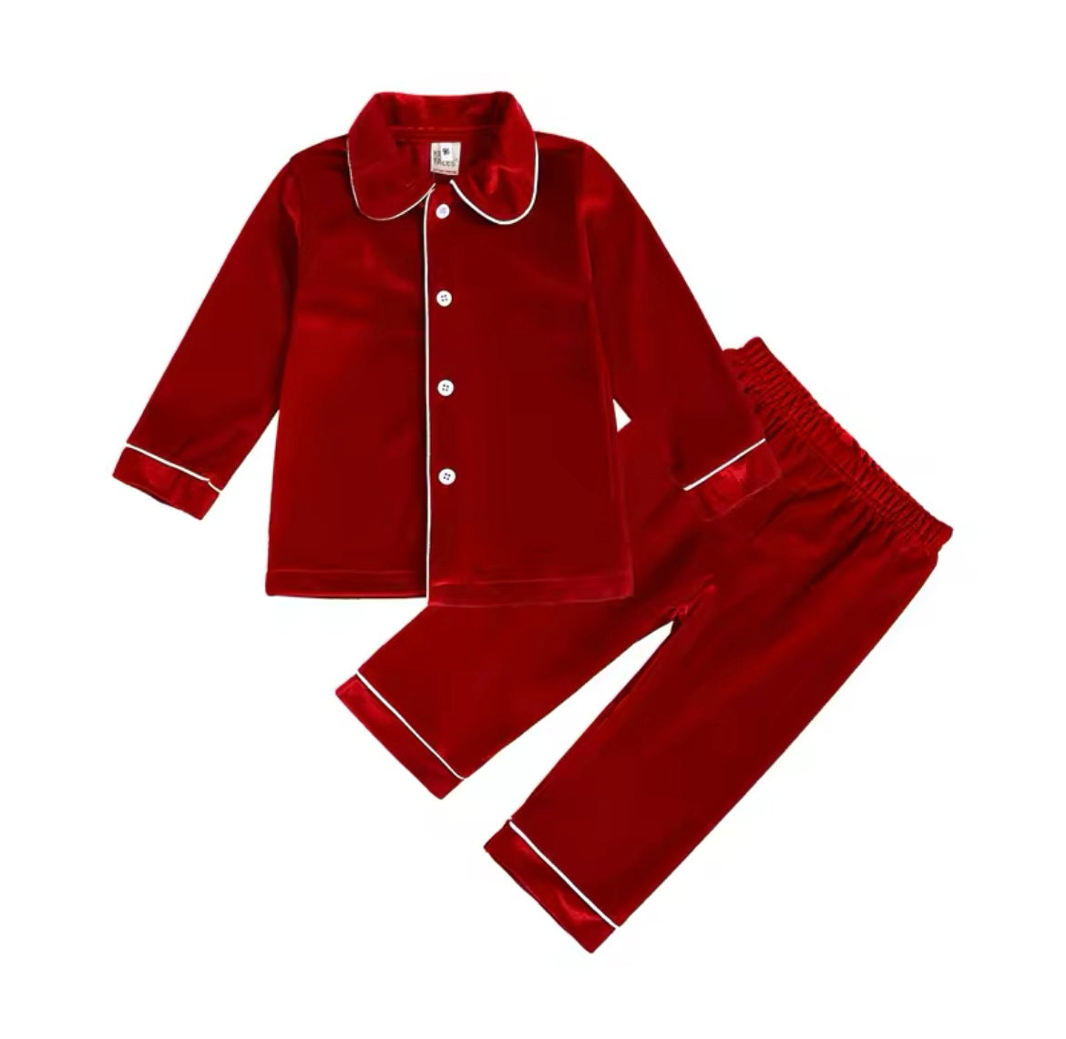 Red Velvet Pyjamas - Children's Personalised