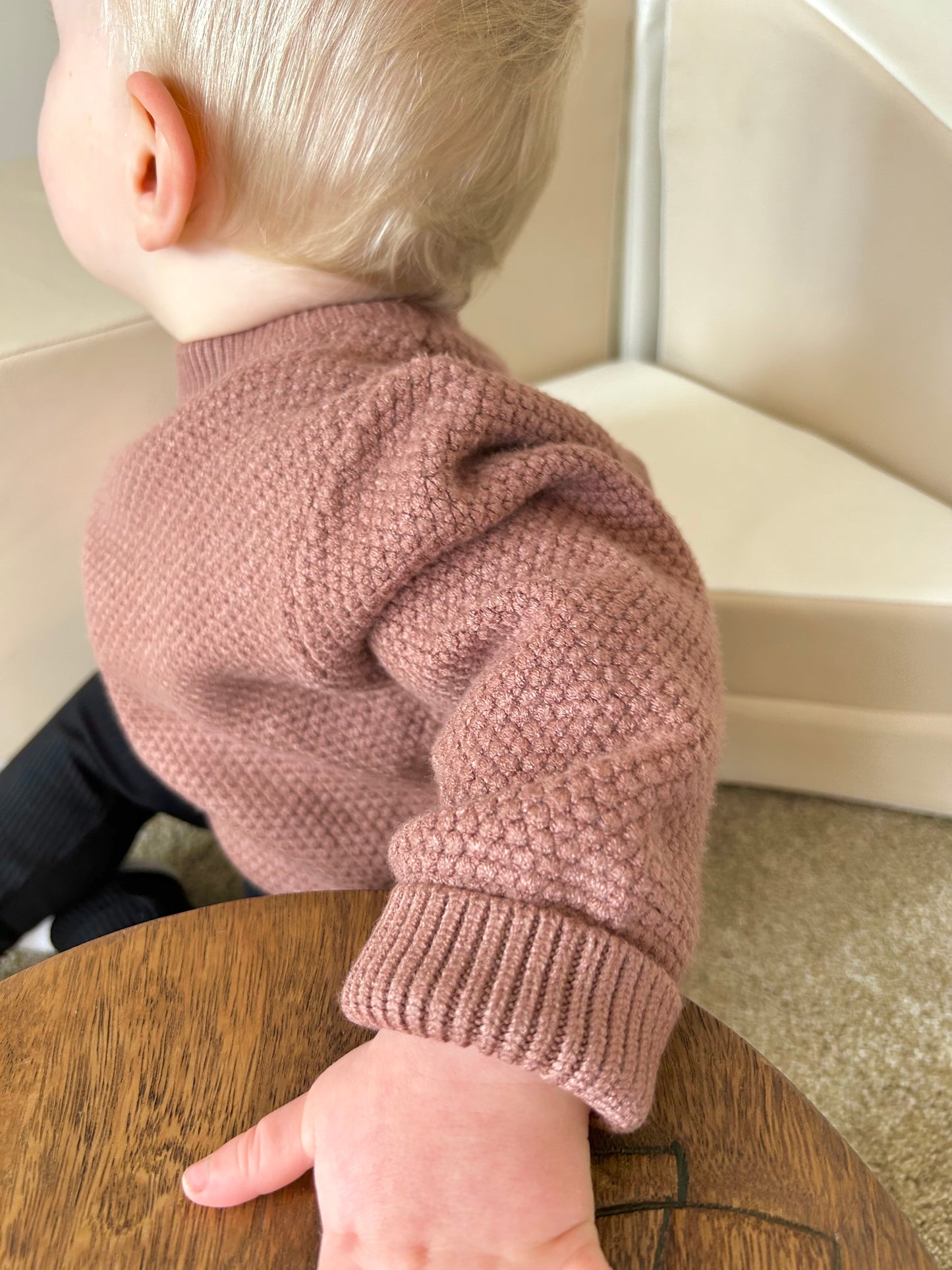 Children's Knitted Coffee Jumper - Personalisation Available