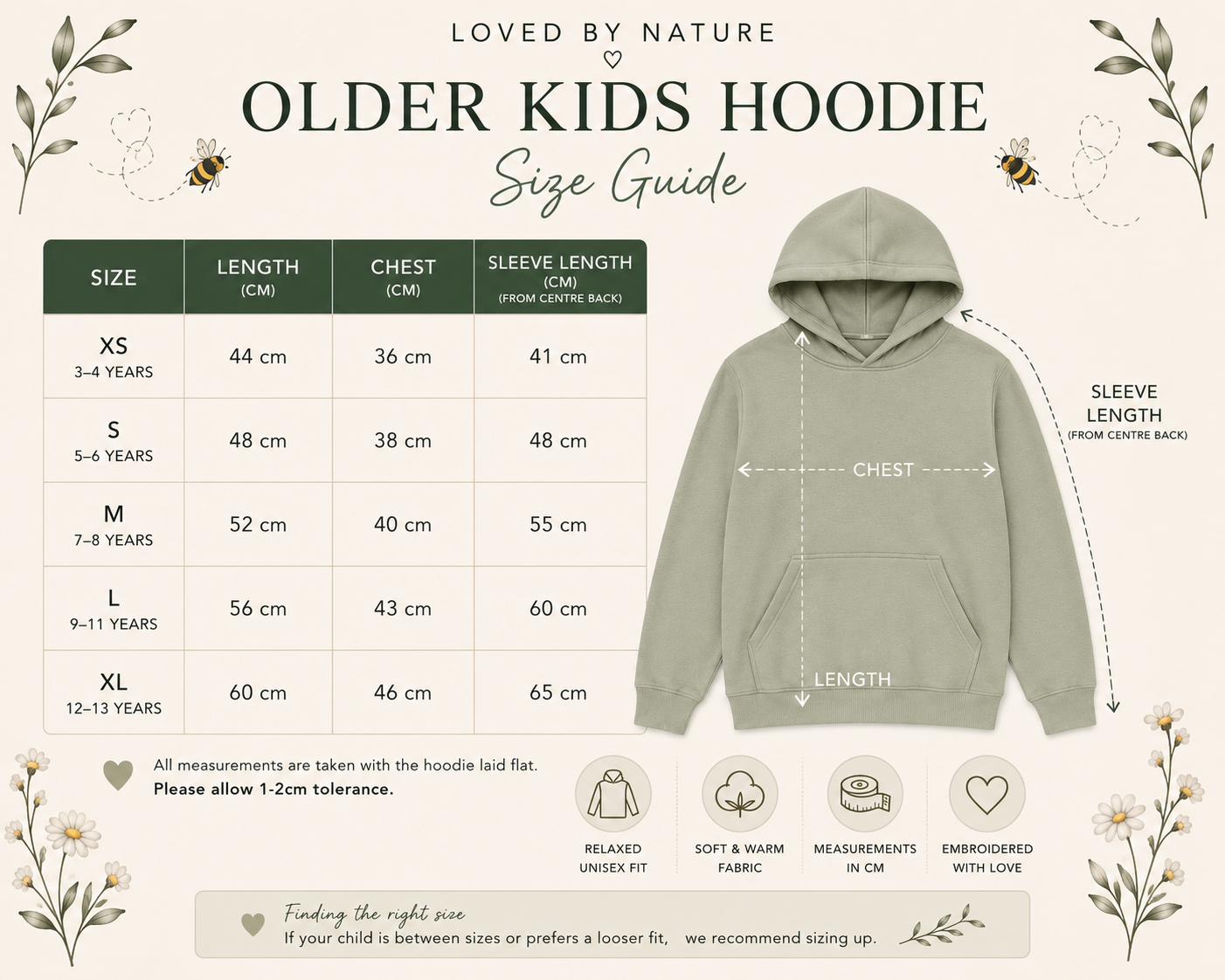 The Bumblebee Hoodie | Older Kids Embroidered Hoodie