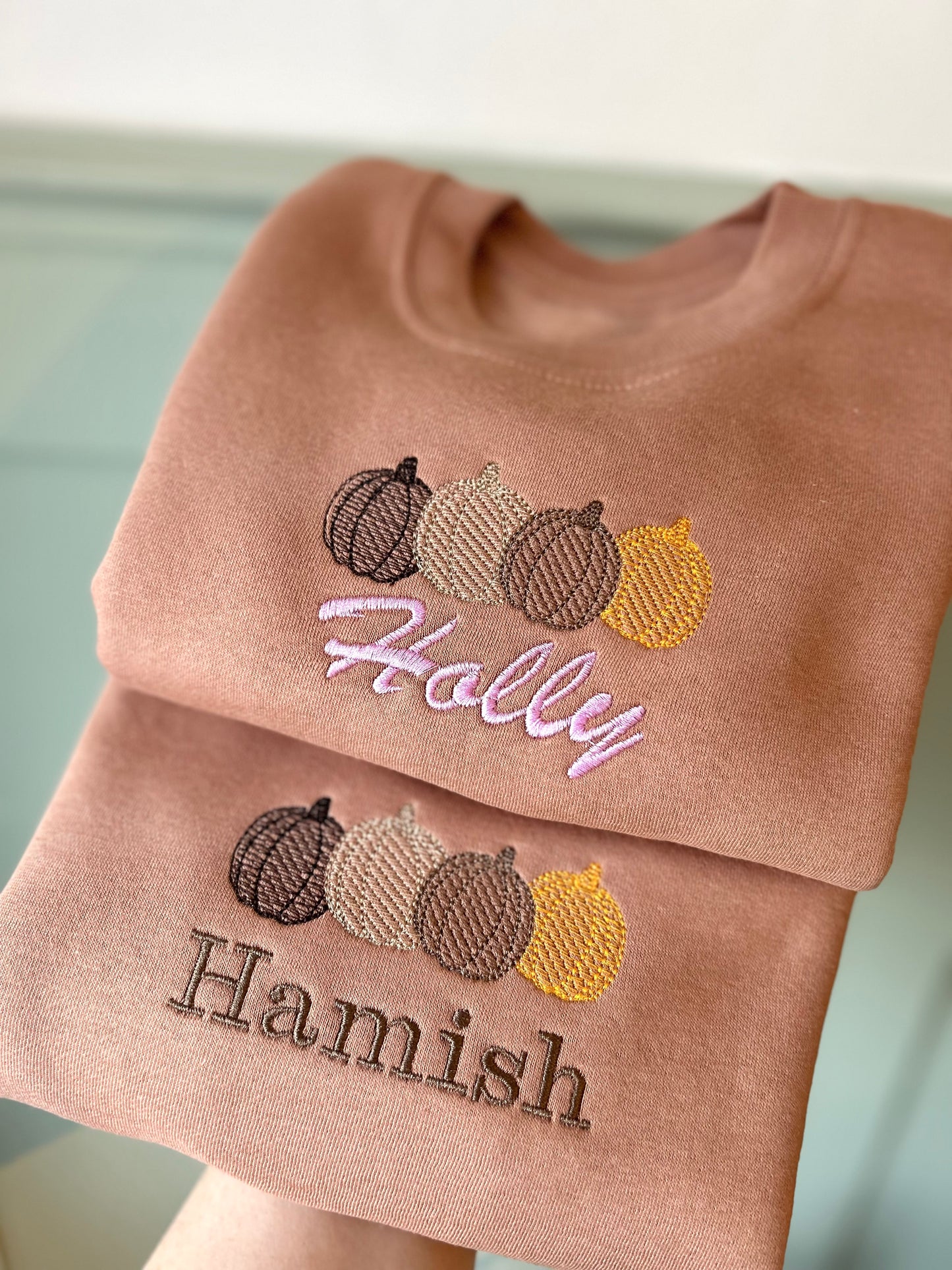 Four Pumpkin Personalised Children's Sweatshirt