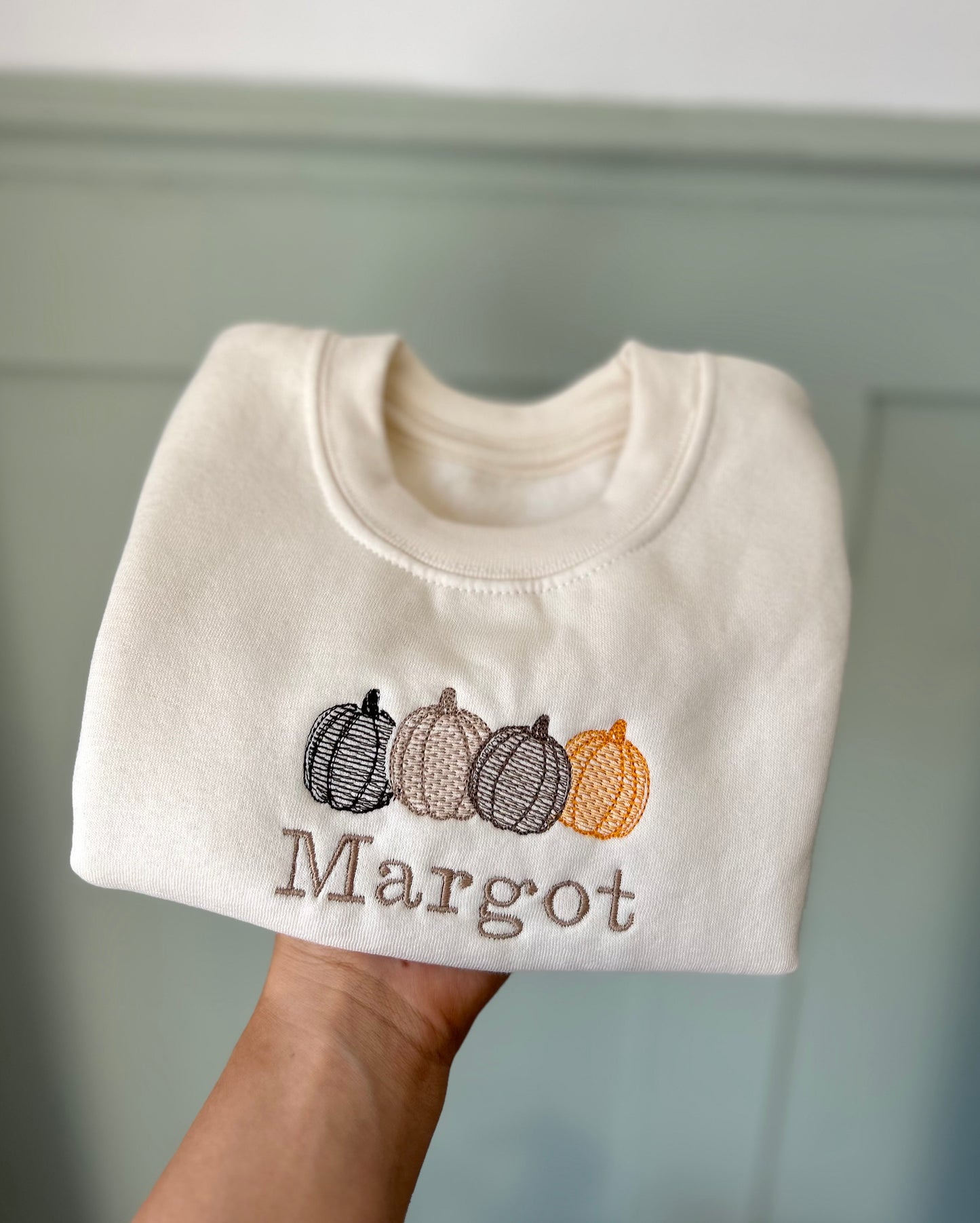 Four Pumpkin Personalised Children's Sweatshirt