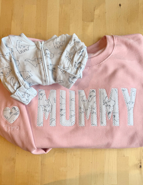 Keepsake Appliqué Jumper | Any word | Dotted Straight Font