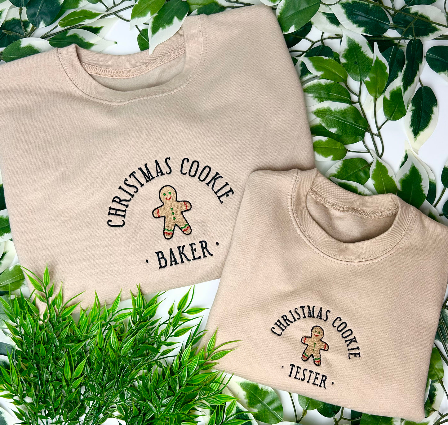 Children's Christmas Cookie (Matching Adult’s version) Embroidered Sweatshirt