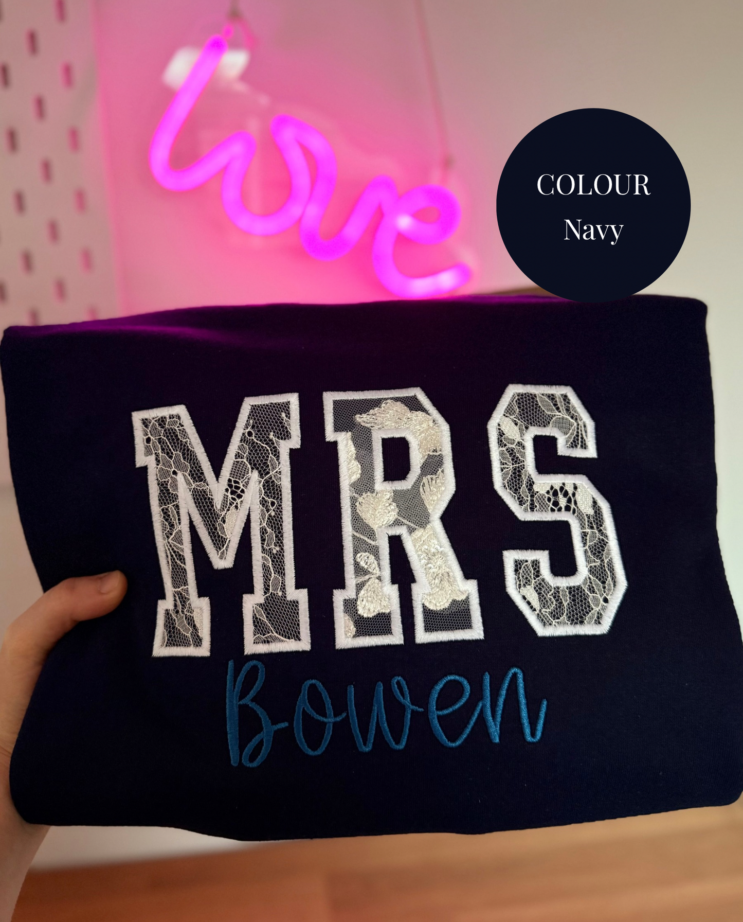 MRS Wedding Dress Keepsake Jumper | Personalised Wedding Dress Sweatshirt