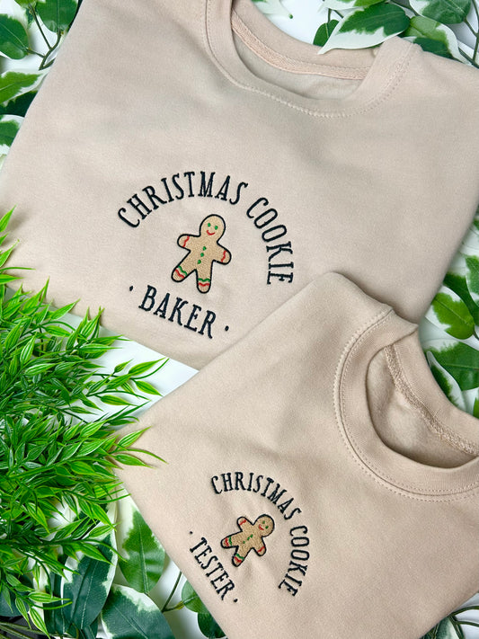 Children's Christmas Cookie (Matching Adult’s version) Embroidered Sweatshirt