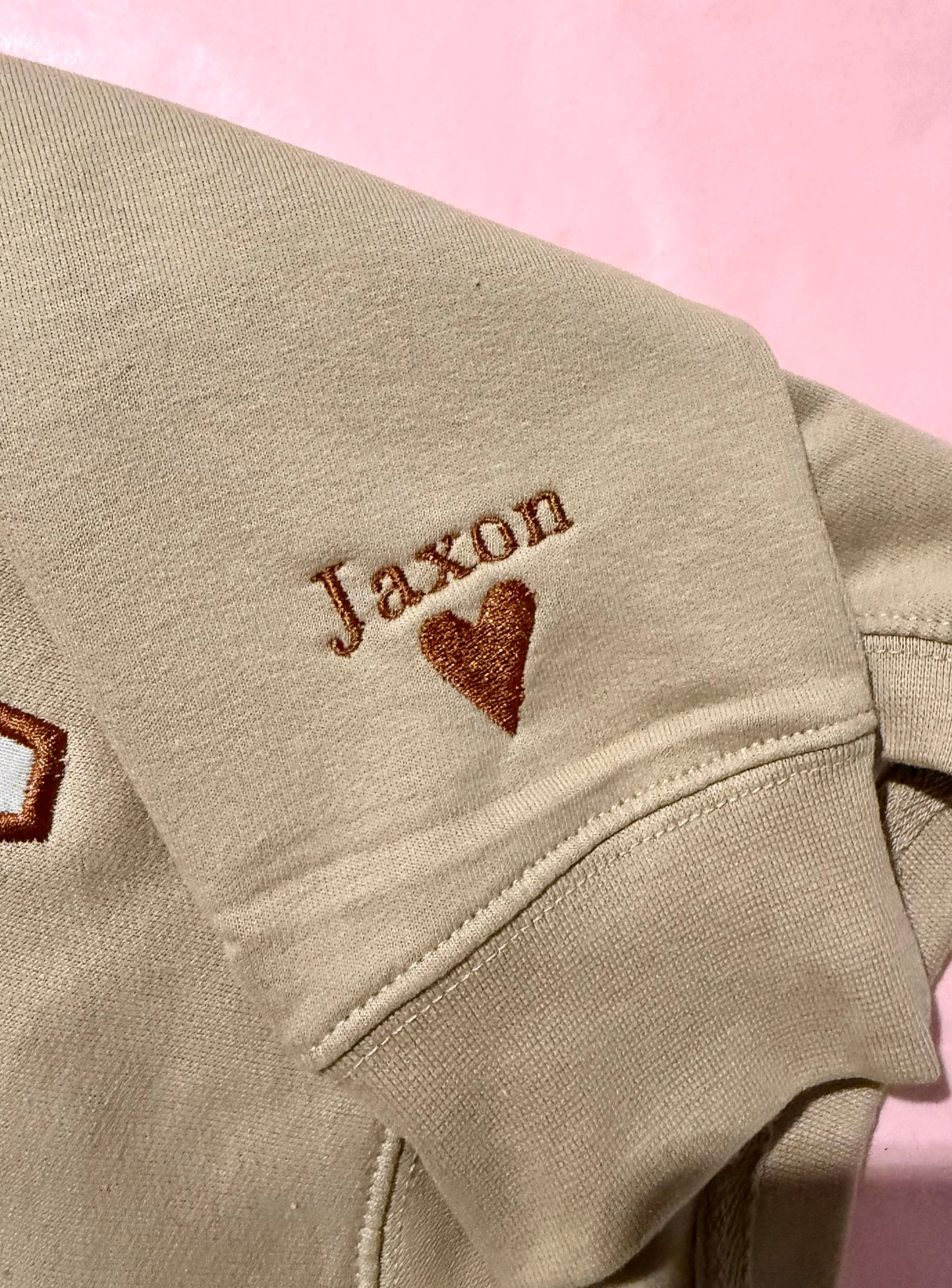 Personalised Appliqué Sweatshirt in Bubble Straight Font - Keepsake Embroidered with Clothing