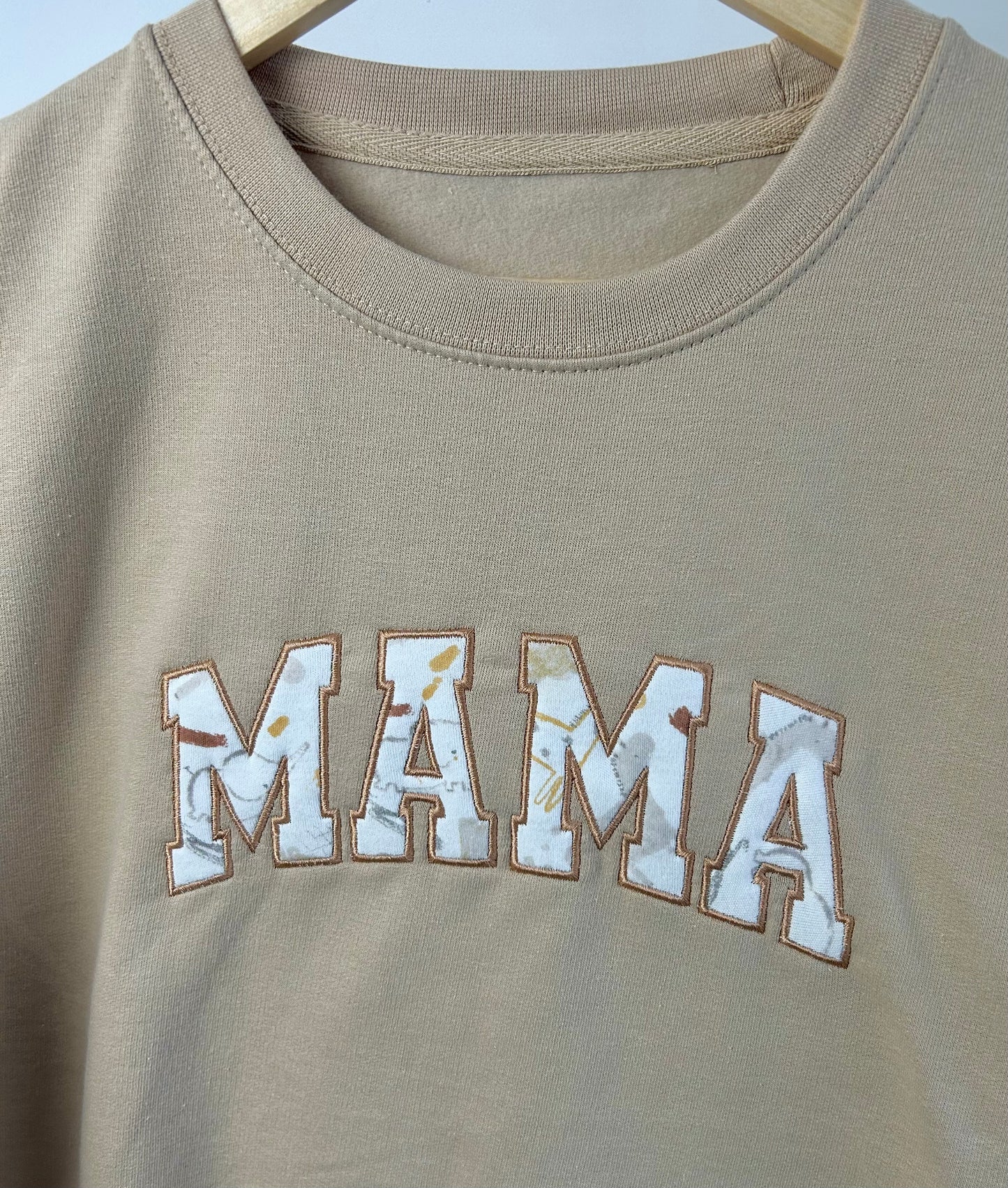 Personalised Appliqué Baby Clothes , Keepsake Mama / Nana / Love / Dada Sweatshirt - Embroidered