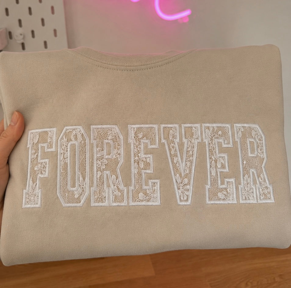 FOREVER Wedding Dress Keepsake Jumper | Personalised Wedding Dress Sweatshirt