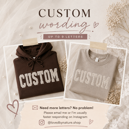 Classic Custom Wedding Dress Keepsake Jumper | Personalised Appliqué Sweatshirt or Hoodie